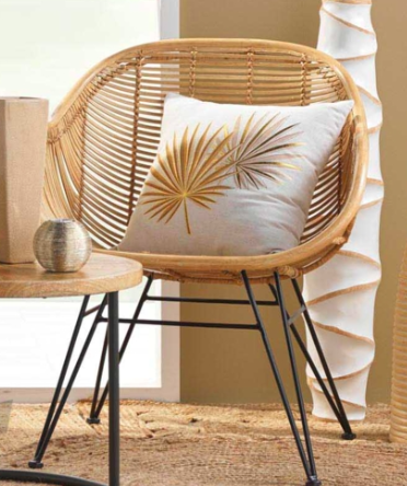 Lotus Ochre Cushion 